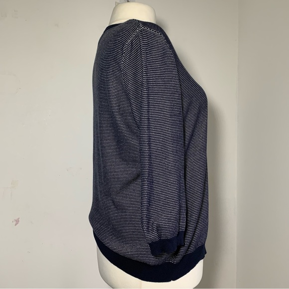 Peter Hahn Women's Knit Jumper Navy White Mix Long Sleeve Pullover Casual UK 22 - Picture 5 of 15